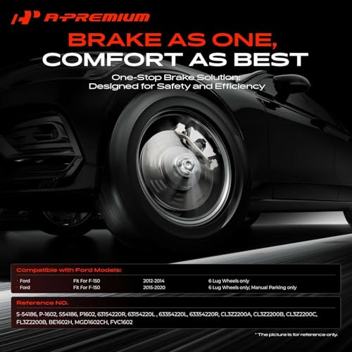 A-Premium 13.70 inch (348mm) Rear Brake Rotors & Ceramic Pads Kit, 6-Pack - style: 2012-2020(Drilled & Slotted)