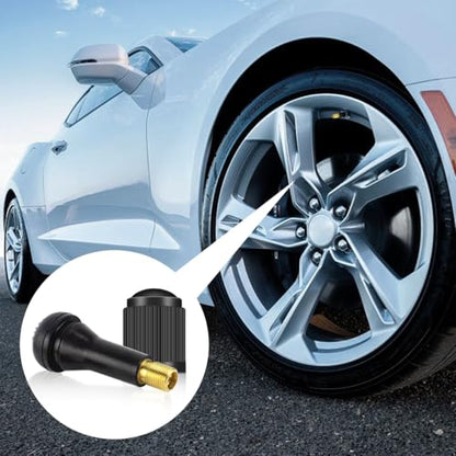 Mandark Car TR413 Tire Valve Stems, Rubber Snap-in Automotive Valve Stems, Vehicle 0.453 Inch Tubeless Rim Holes Valve Stem Replacement Accessories, Universal for RV, SUV, Truck (100PCS) - size: 100PCS