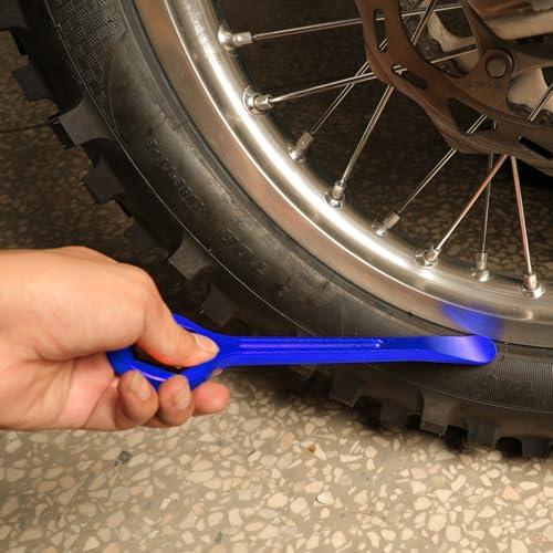 10MM/0.39'' 12MM/0.47'' 22MM/0.87'' 27MM/1.06'' 32MM/1.26'' Universal Motorcycle Tire Iron Set Changing Tool Kit Combo Levers Set Tire Repair Tool for Hex Wrench Spanner Head - color: 12mm--blue