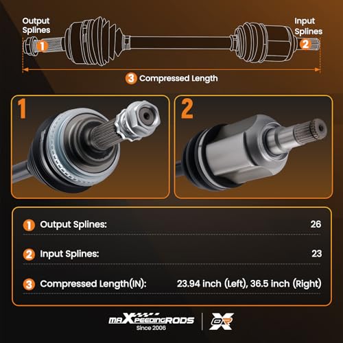 maXpeedingrods Pair Front Left & Right CV Axle Assembly for Toyota Celica - color: 66-5126 66-5125 Left & Right