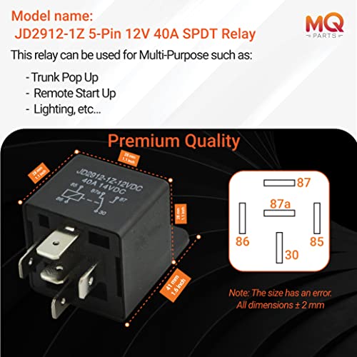 3 Pcs 00432101 5-Pin 12V 40A Multi-Purpose Relay Heavy Duty Relay - Replaces 430-300 AYP 109748X Ariens 00432101 Hustler 026237 Exmark 98-7249 1-643275 Ariens EZR1440 EZR1540 EZR1640