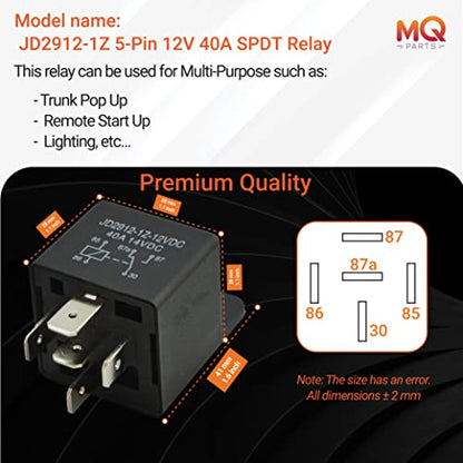3 Pcs 00432101 5-Pin 12V 40A Multi-Purpose Relay Heavy Duty Relay - Replaces 430-300 AYP 109748X Ariens 00432101 Hustler 026237 Exmark 98-7249 1-643275 Ariens EZR1440 EZR1540 EZR1640