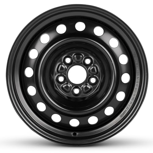 15x6 in Steel Wheel Rim 5 Lug 100mm 40mm Offset 54.1mm CB| Powder-Coated Black finish Fits 2003-2008 Toyota Corolla | New OEM Replacement | 4261102471 - size: 15x6 inch - Black