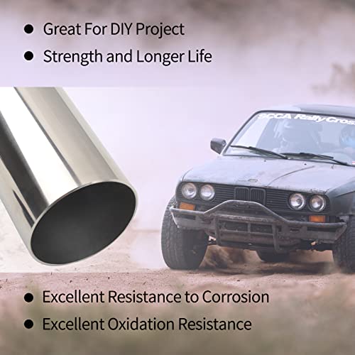 2.25 Inch Straight DIY Custom Mandrel Exhaust Pipe Tube Pipe, 30 Inch Length, 2.25'' OD Mandrel Straight Pipe, T304 Stainless Steel, Universal Fitment - 2PCS - size: 2.25''OD-Straight-30''-2PCS