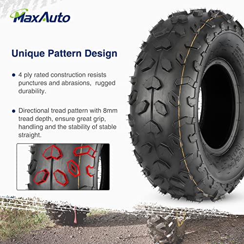 MaxAuto ATV Tires 19x7-8 19x7x8 19x7 8 ATV UTV Off-Road Tire All-Terrain Mini Bike Tire 4PR Tubeless Sport-tire, Set of 2