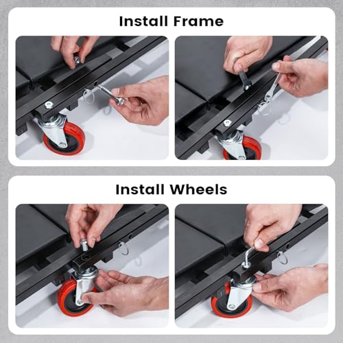 KROAK Creeper, 40 Inches 4 in 1 Z Creeper Seat up to 450 lbs Capacity - size: 40" 4 in 1