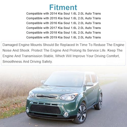 Engine Motor Transmission Mount Replacement for 14-19 Kia Soul 1.6L 2.0L - size: 3PCS-Compatible with 2014-2019 Soul 1.6L& 2.0L