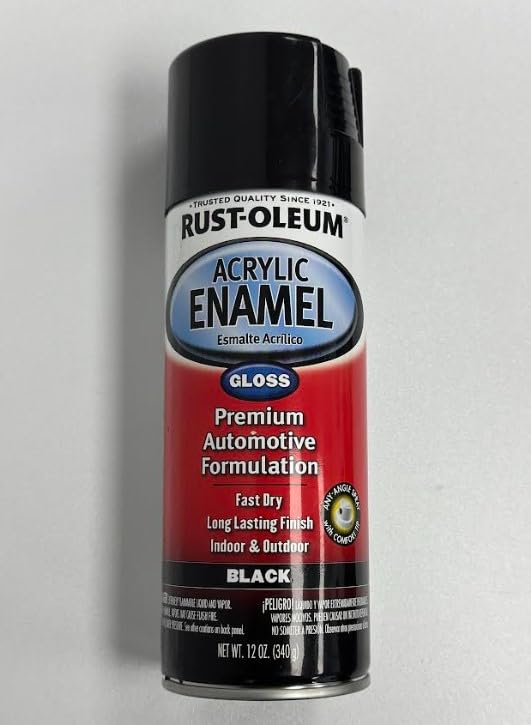 Rust-Oleum Automotive 248643 12-Ounce Acrylic Enamel Spray, Black Gloss - color: Black Gloss