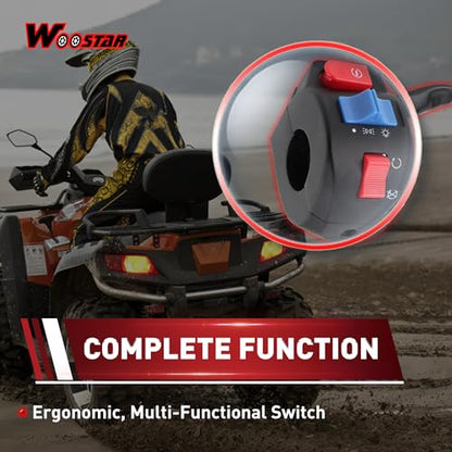 WOOSTAR 3 Function Handle Switch Assembly Replacement for 50cc 70cc 90cc 110cc 125cc Scooter Motorcycle - size: Left and Right