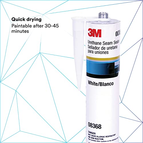 3M Urethane Seam Sealer, 08368, White, 310mL/10.5 fl oz Cartridge - color: White, size: 310 Milliliter, style: Cartridge