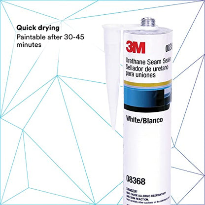 3M Urethane Seam Sealer, 08368, White, 310mL/10.5 fl oz Cartridge - color: White, size: 310 Milliliter, style: Cartridge