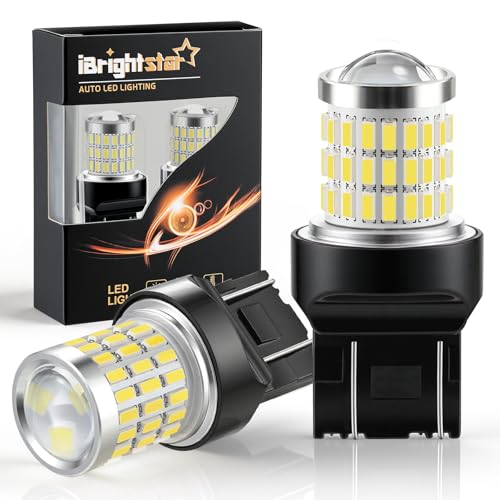 iBrightstar 7443 LED Bulb White, 7440 LED Reverse Light Bulbs Super Bright for Backup Lights Tail Lights Parking Lights, 2 Pack - color: White, size: 7443