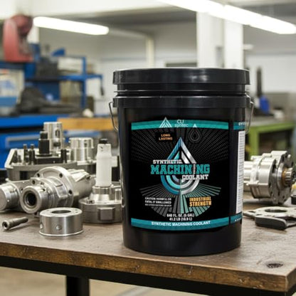 Premium Synthetic Machining Coolant - 640 FL. OZ. (5 Gallon) Cutting/Grinding/Sawing, Industrial Strength, Made in The USA