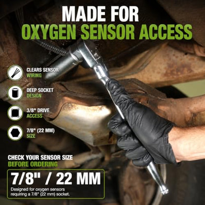 OEMTOOLS 25001 o2 sensor socket 3/8" Drive x 7/8"(22mm) - style: Oxygen Sensor Socket