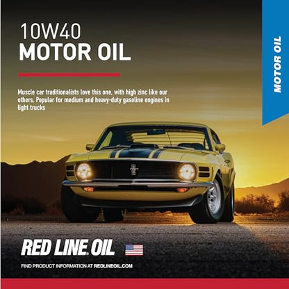 Red Line 11404 SAE 10W40 Fully Synthetic Motor Oil - 1 Quart - size: Quart