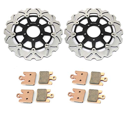 for Suzuki GSX-R 1000 2003 GSXR 1000 Front Brake Disc Rotors Pads - color: Black, size: GSX-R 1000 2003 GSXR1000