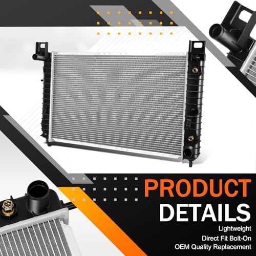 DPI-2334 28" Aluminum Radiator Compatible with 1999-2007 Chevy Silverado GMC Sierra Suburban Yukon Escalade 4.3L 4.8L 5.3L AT, Factory Replacement 1-Row Cooling Radiator - color: 28" 99-07 Silverado/Sierra/Suburban/Yukon/Tahoe