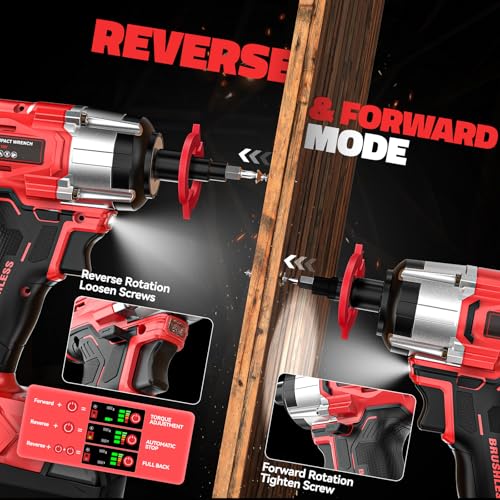 DIYtoolifz Cordless Impact Wrench Compatible with Milwaukee 18v Battery: 250Ft-lbs(340N.m) 3/8" Brushless Electric Impact Gun, 2400RPM High Torque Impact Driver, Power Impact Wrench, Bare Tool - size: 250ft-lbs, style: Compatible with Milwaukee 18V Batter