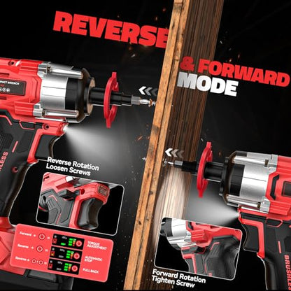 DIYtoolifz Cordless Impact Wrench Compatible with Milwaukee 18v Battery: 250Ft-lbs(340N.m) 3/8" Brushless Electric Impact Gun, 2400RPM High Torque Impact Driver, Power Impact Wrench, Bare Tool - size: 250ft-lbs, style: Compatible with Milwaukee 18V Batter