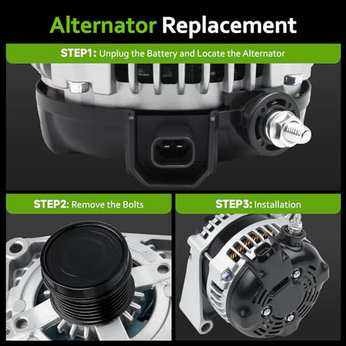 New Alternator Compatible with 2014-2019 Chevy Silverado 1500 2500 3500 Suburban, 2014-2019 GMC Sierra 1500 2500 3500, Chevrolet Tahoe 2015-2019, 2015-2019 Yukon 4.3 5.3 6.0 6.2 6.6L 22747896 22747894