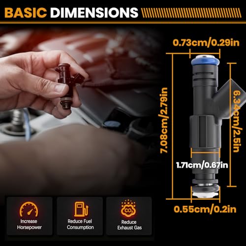 Fuel Injectors 0280155784 Compatible with Jeep Dodge Ram 4.0L 5.2L - size: 0280155784 6P