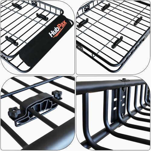 Roof Mount Cargo Carrier Basket & 15 Cu Ft. Waterproof Cargo Bag - size: 15 Cubic feet