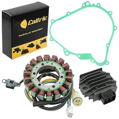 Caltric Stator and Regulator Rectifier with Gasket Compatible With Yamaha Kodiak 400 Yfm400 Yfm-400 2000-2006