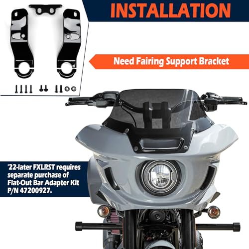 BLACK Engine Guard Protector Flat-Out For 18-25 Harley Softail
