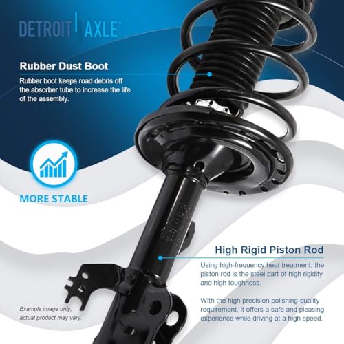 Detroit Axle - 2.5L Front 4pc Steering Knuckles Kit for 12-17 Toyota Camry - size: 4QU48648/ Big strut kit