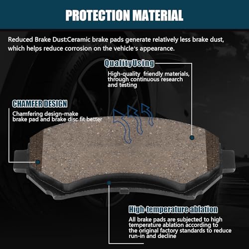 Ceramic Front Brake Pads for Chevy Impala,Monte Carlo - size: D699