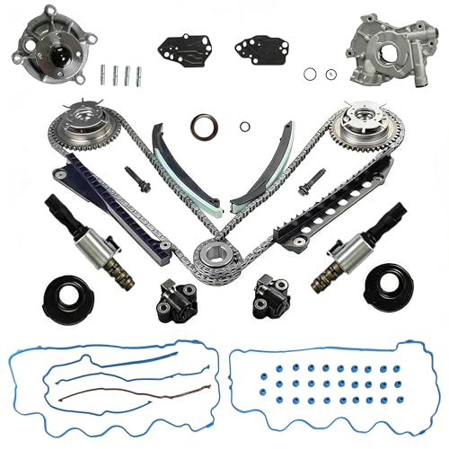 5.4 3V Timing Chain Kit w/Water & Oil Pump VVT & Solenoid for Ford 04-14