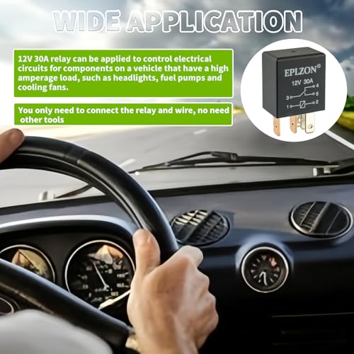 5 Pin 12V 30A SPDT Relay High Performance Multi-Purpose Waterproof Stable Relay for Auto Universal Replacement Accessories(Pack of 4pcs) - size: 5 PIN 4PCS