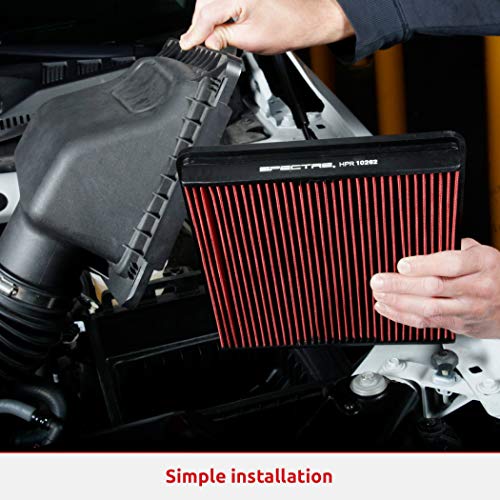 Spectre Universal Clamp-On Air Filter: High Performance, Washable Filter: Round Tapered; 3 in/3.5 in/4 in Flange ID; 10.6 in (269 mm) Height; 6 in (152 mm) Base; 4.75 in (121 mm) Top, SPE-9731, Black