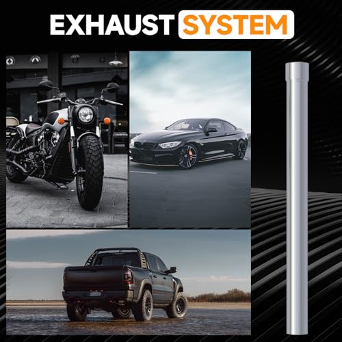 A-KARCK Straight Exhaust Pipe 2.25" OD, Stainless Steel 40" Long Mandrel Exhaust Tube - size: 2.25", style: 40 INCH