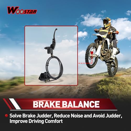 WOOSTAR Left Hydraulic Rear Disc Brake Master Cylinder Caliper Assembly Replacement for Taotao 50cc 70cc 90cc 110cc 125cc Chinese ATV Quad Go Kart Mini Bike