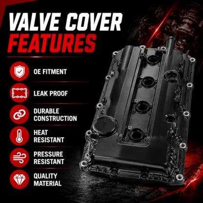 Front Engine Valve Cover With Gasket For Honda Acura V6 3.5L - color: Front