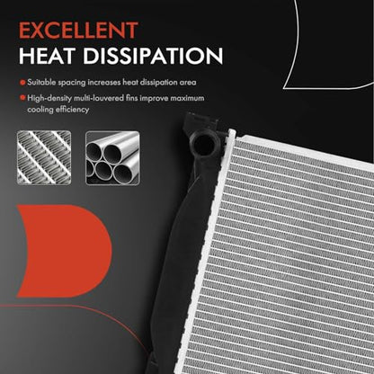 A-Premium Engine Coolant Radiator Assembly with Transmission Oil Cooler