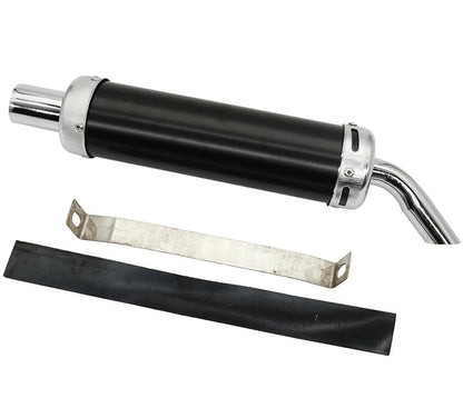 BADASS SHARKS 28mm Motorcycle Exhaust Muffler for 2 Stroke Dirt Bike Black - color: Jet Black