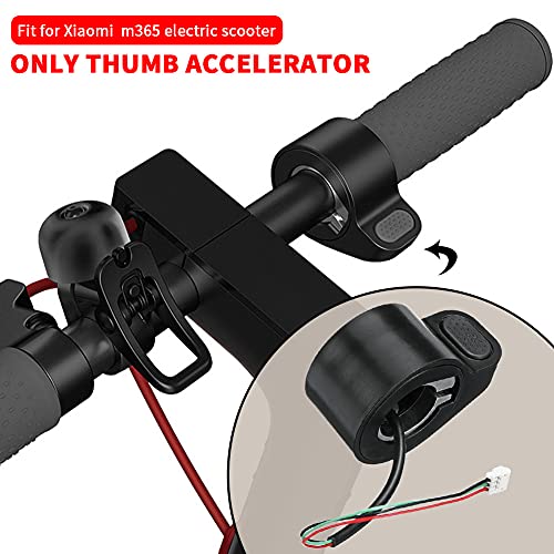 Electric Scooter Thumb Throttle Replacement, Speed Accelerator Control with Cable Connector, Throttle Accelerator Accessories Replacement Part Compatible with M365 E-Scooter, Black