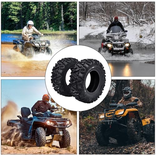 Towallmark Set of 2 26x9x12 ATV UTV Tires, 6PR Durable All Terrain Off-Road Tires, Heavy Duty Replacement Tires for Trail, Mud & Gravel - size: 26x9-12
