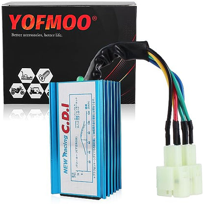 Racing 6 Pins AC CDI Box for GY6 50cc - 70cc 80cc 90cc 110cc 125cc 150cc Scooter 4-Stroke Engine ATV Go Kart Moped Quad Pit Dirt Mini Pocket Bike Chopper 6-Pin 139QMB 152QMI 157QMJ - size: 6 pin