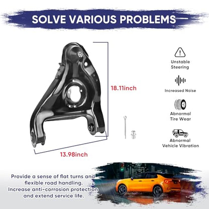 K620251 Front Lower Control Arm - Lower Control Arm Kit for 1982-2005 Chevrolet S10 Blazer LLV,1982-2003 GMC S-15 Jimmy Pickup Sonoma,1996-2000 Isuzu Hombre K620252 2Pcs