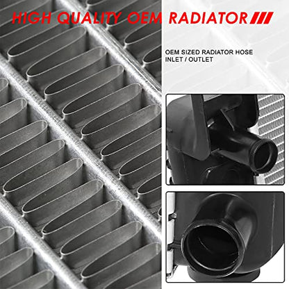Auto Dynasty Radiator Compatible with 2005-2013 Chevy Silverado GMC Sierra 1500/1500 Classic 4.3L, DPI 2946 Factory Style 1-Row Cooling Radiator, Aluminum Core