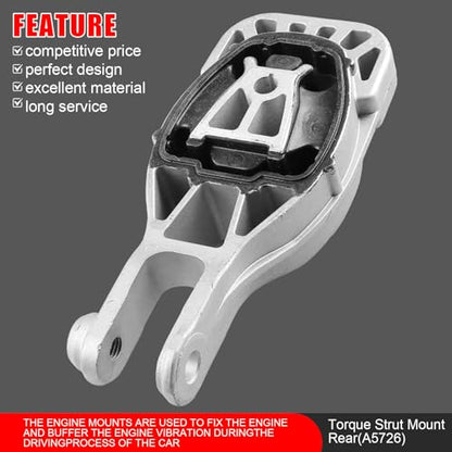 Engine Motor & Transmission Mount fit for 12-19 Chevy Sonic L4 1.4L Manual - size: 2012 -2019 for Chevy Sonic L4-1.4L Manual