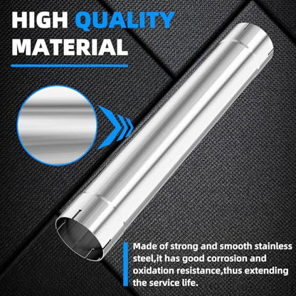 5 Inch Exhaust Pipe, 5'' Stainless Steel Straight Exhaust Pipe, 30" Length 5'' Muffler Replacement Pipe - size: 5 Inch without Clamps