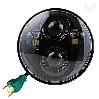 Eagle Lights 5.75 inch LED Headlight Kit for Honda VTX with Bracket and Hardware - Plug and Play fits 2002-2008 VTX 1800, VTX 1300 - color: Black Generation II
