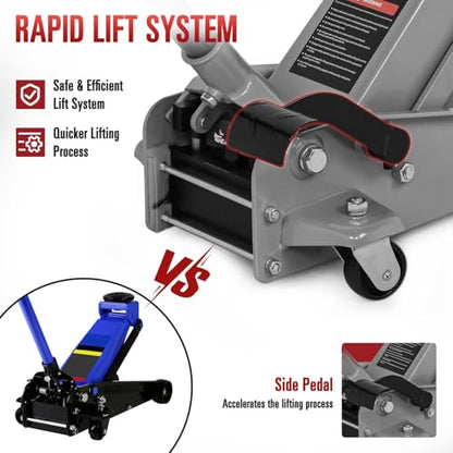 Nilight 3 Ton Floor Jack, Heavy-Duty Steel Car Service Jack - color: Single Pump, size: 3 Ton