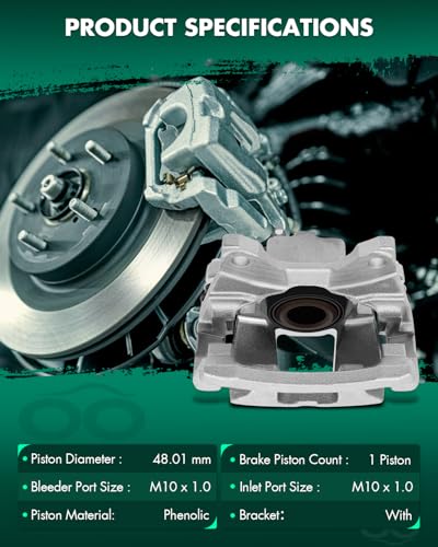 SCITOO Rear Left+Right Brake Calipers With Bracket 18B5046 18B5047 - size: Rear[18B5046 & 18B5047]Silver