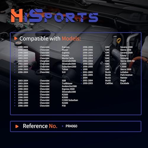 HiSport 17113203 Fuel Injection Pressure Regulator Compatible with GMC - size: HSFPR4060