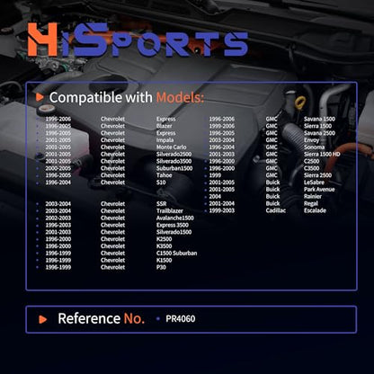 HiSport 17113203 Fuel Injection Pressure Regulator Compatible with GMC - size: HSFPR4060